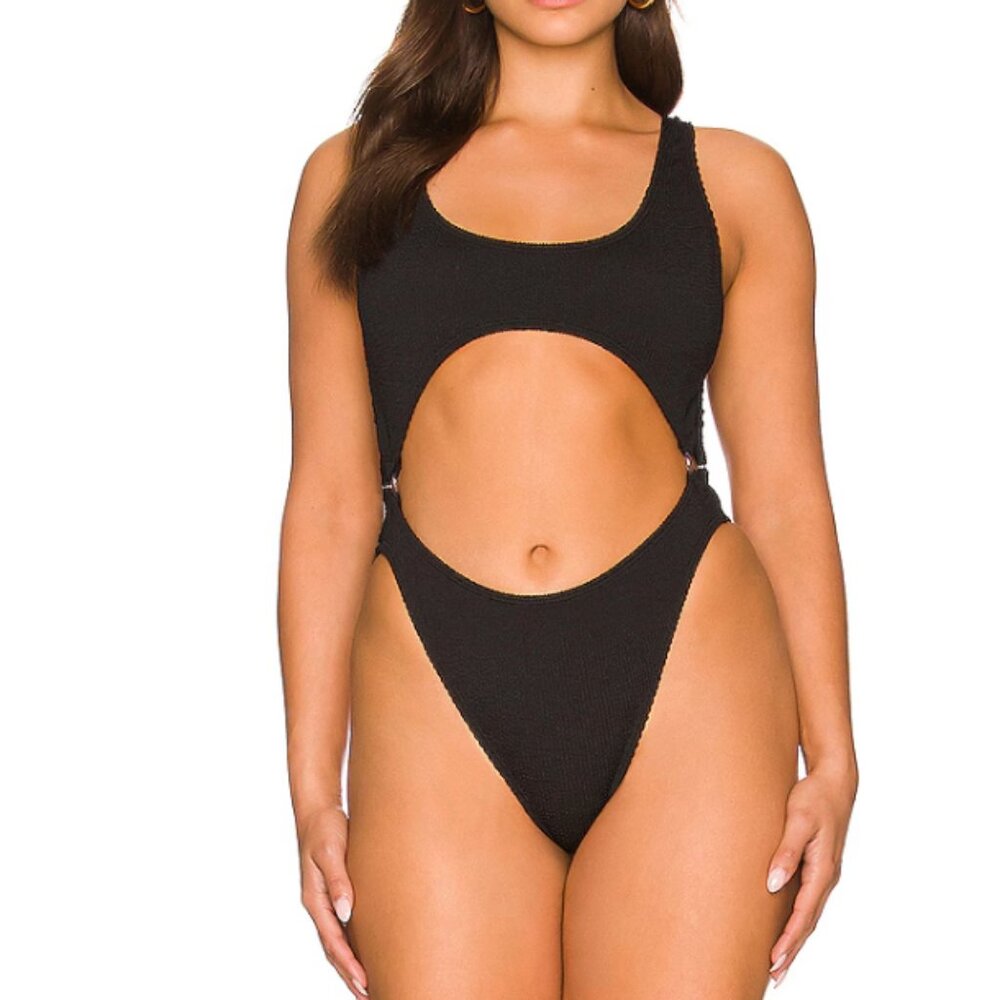 Good American Always Fits Monokini Black Swimsuit GM 5/6 2XL/3XL NWT